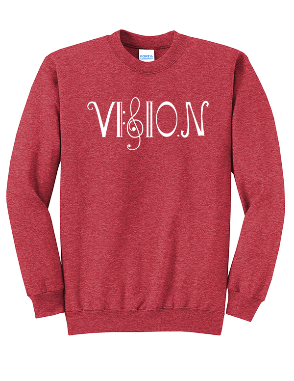 Heather Red Vision Fleece Crewneck Sweatshirt