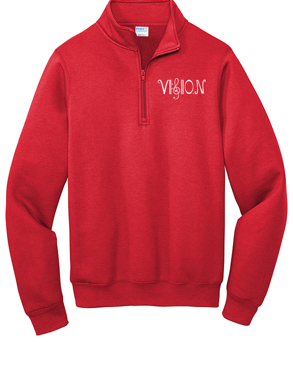 Red Vision Fleece 1/4-Zip Pullover Sweatshirt