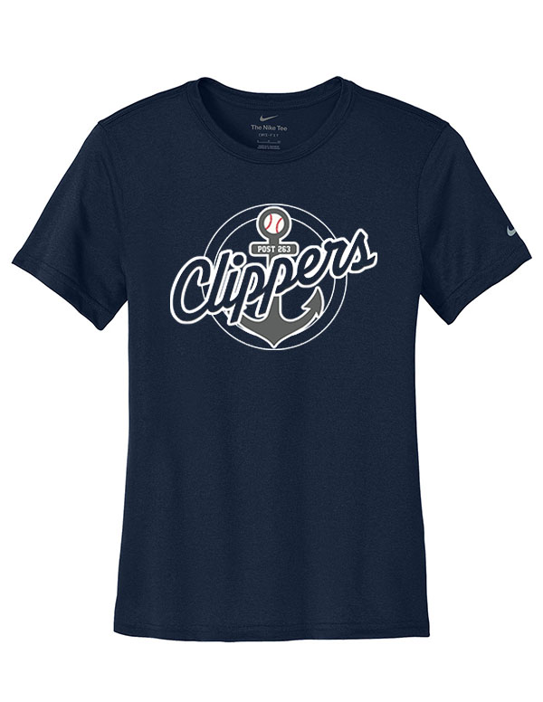 College Navy Nike Women's Swoosh Sleeve rLegend Clipper Anchor Tee