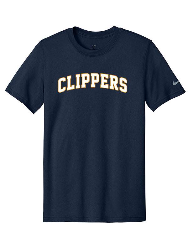 College Navy Nike Swoosh Sleeve rLegend CLIPPERS Tee