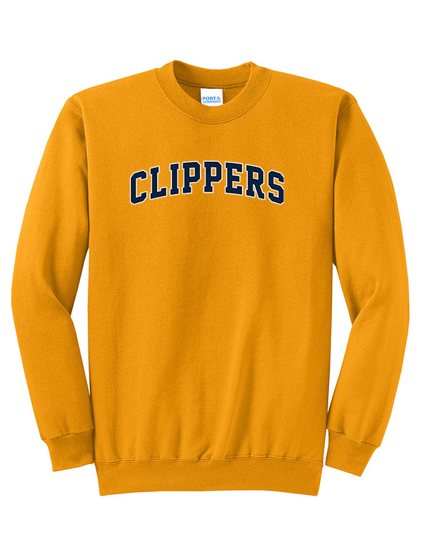 Gold Port & Co™ Core Fleece Crewneck CLIPPERS Sweatshirt