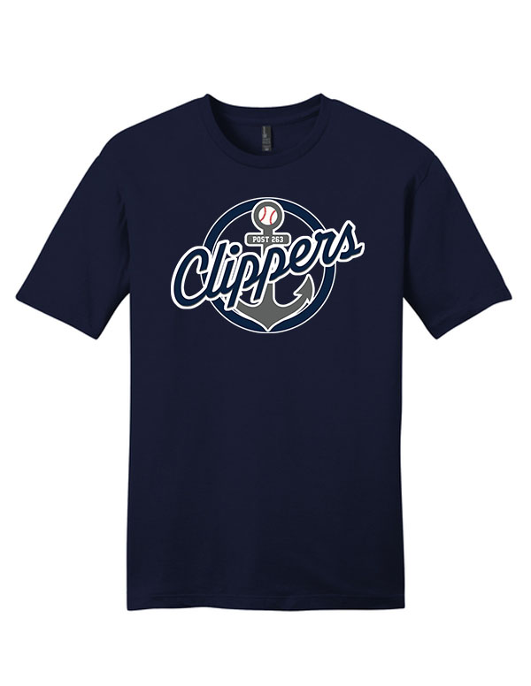 New Navy MacaPort Soft Cotton Clipper Anchor Tee