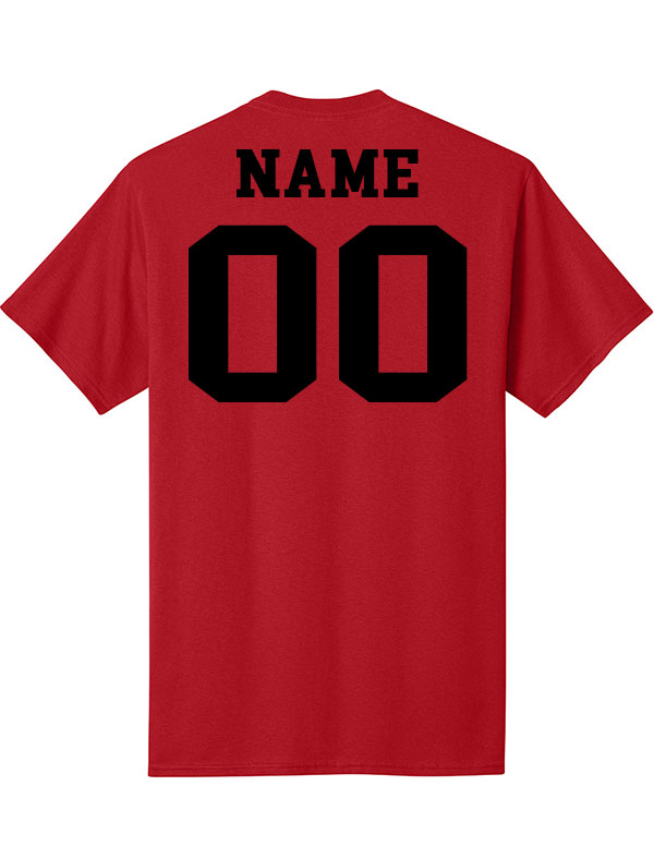 Red New London Bulldogs Core Cotton Tee 2