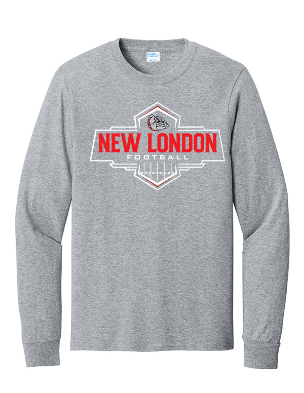 Athletic Heather New London Football Field Cotton Long Sleeve