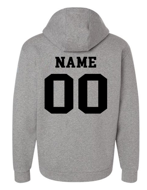 Medium Grey Heather  New London Football Adidas Hooded Sweatshirt 2