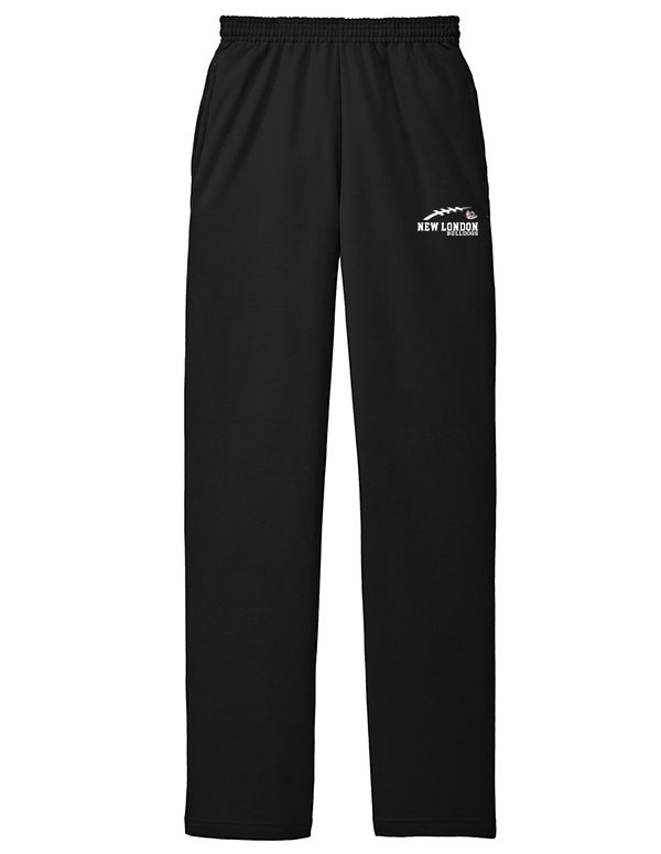 Jet Black New London Bulldogs Fleece Sweatpants