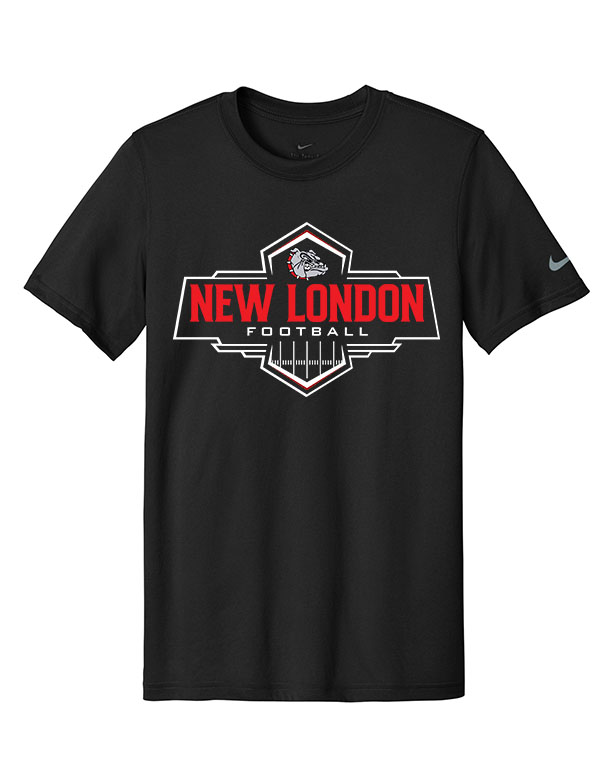 Black New London Football Field Nike Tee