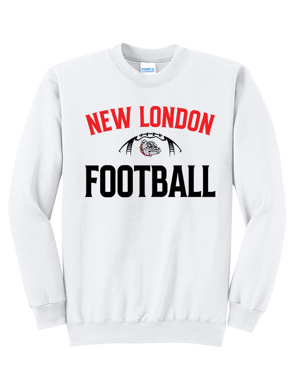 White New London Football Crewneck
