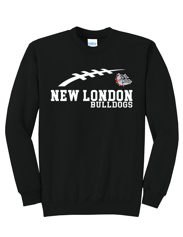 Jet Black New London Bulldogs Crewneck