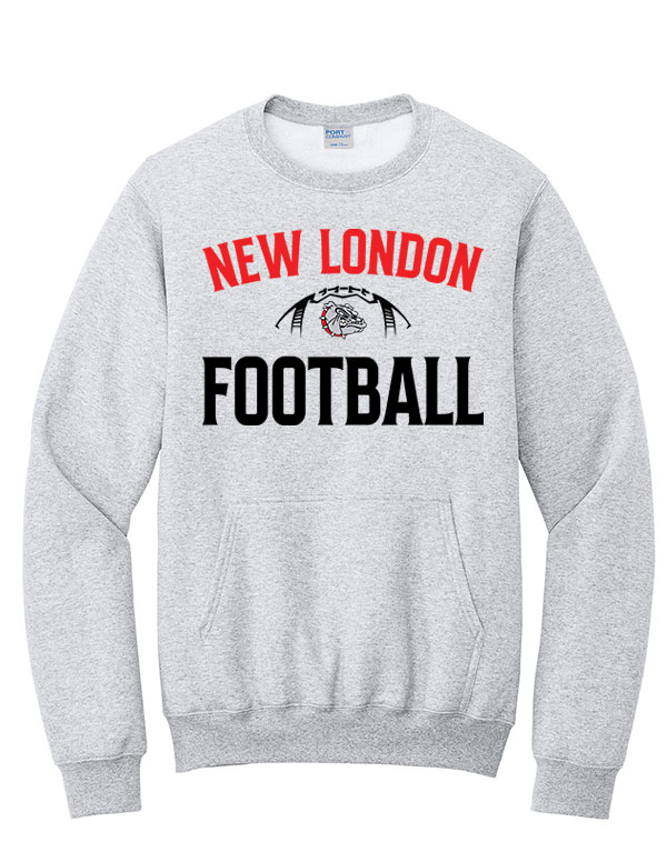 Ash New London Football Pocket Crewneck
