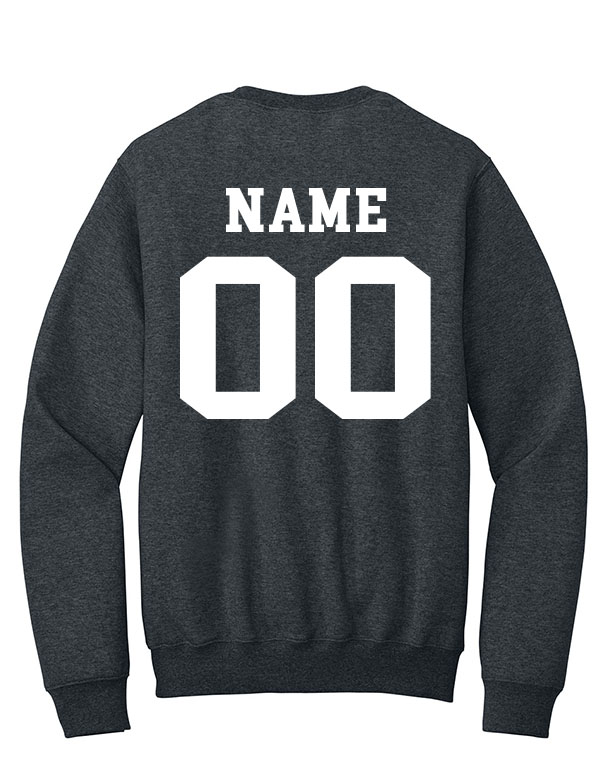 Dark Heather Grey New London Bulldogs Pocket Crewneck 2