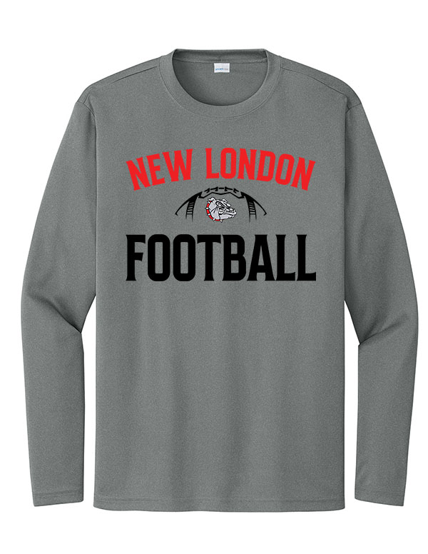Iron Grey Heather New London Football Dri-Fit Long Sleeve
