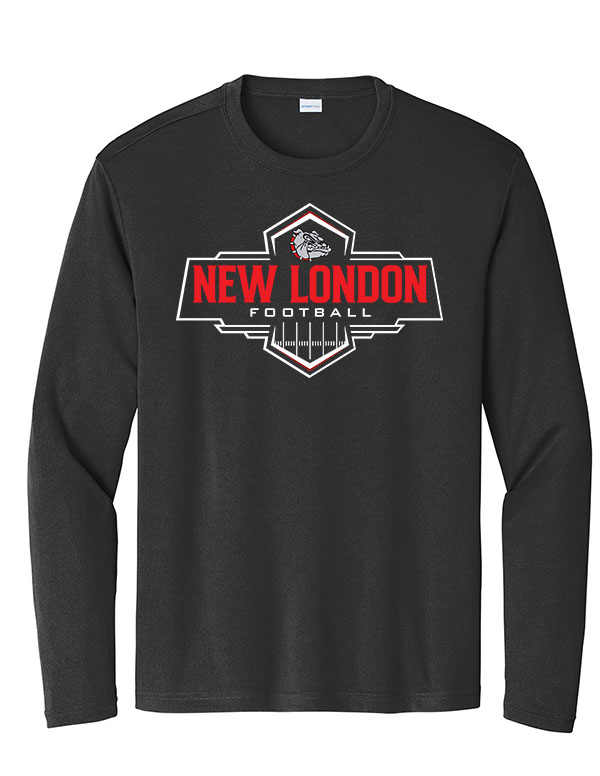 Black New London Football Field Dri-Fit Long Sleeve