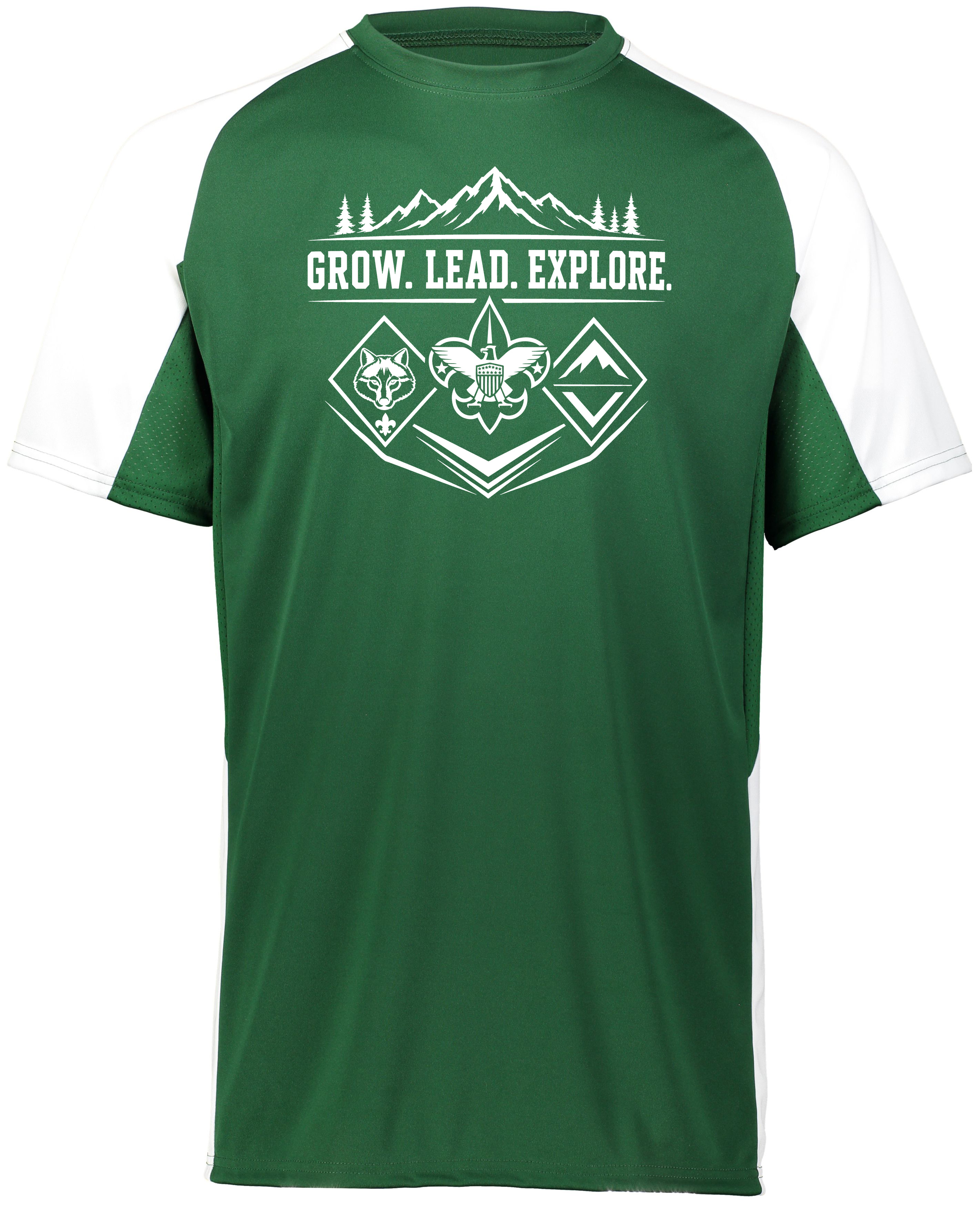 Dark Green/White Raglan Style Baseball Shirt