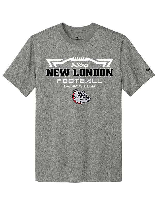 Carbon Heather New London Gridiron Club Nike Tee