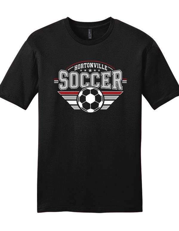 Black Hortonville Soccer Championship SoftStyle Tee