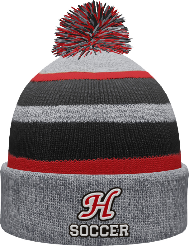 Heather/Black/Red Hortonville Soccer Beanie
