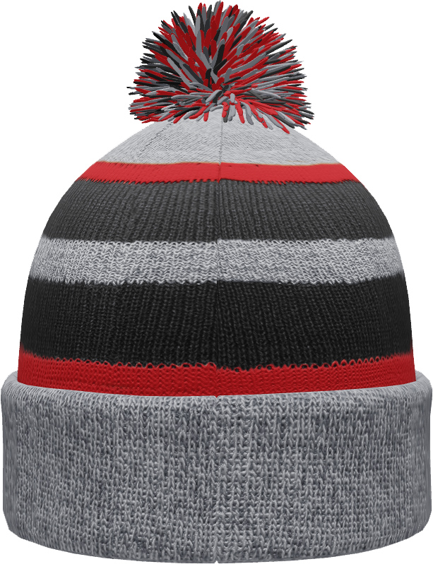 Heather/Black/Red Hortonville Soccer Beanie 2