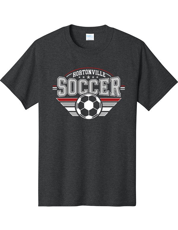 Black Heather Hortonville Soccer Championship Core Tee