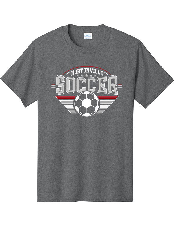 Graphite Heather Hortonville Soccer Championship Core Tee