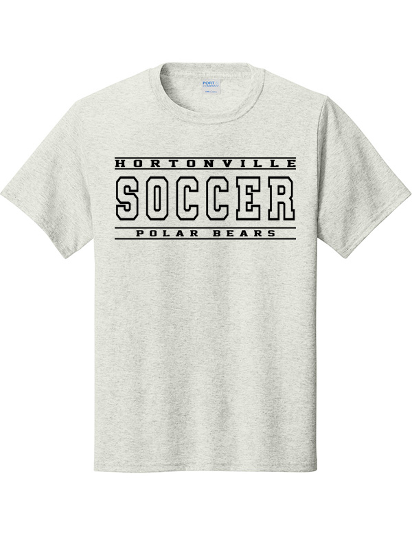 Oatmeal Heather Hortonville Soccer Basic Core Tee