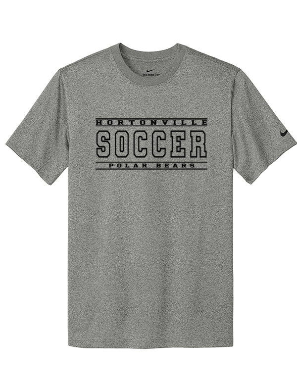 Carbon Heather Hortonville Soccer Basic Nike Tee