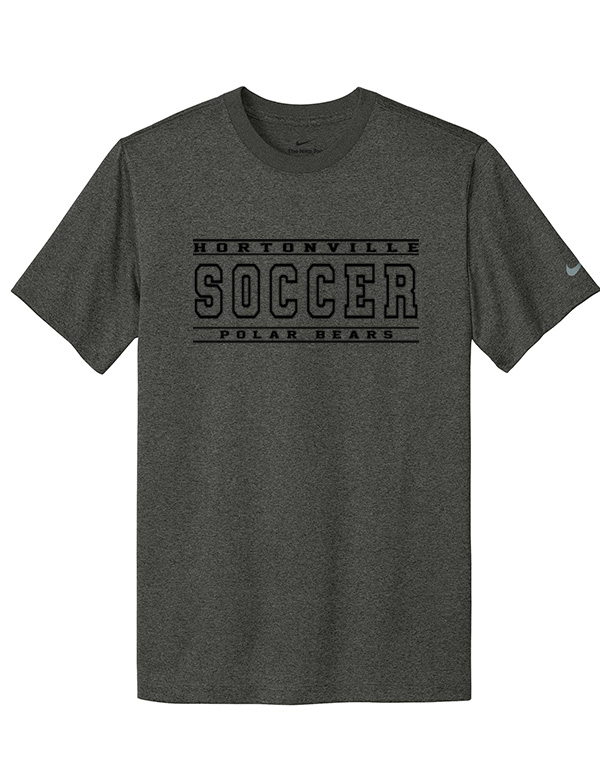 Dark Smoke Heather Hortonville Soccer Basic Nike Tee