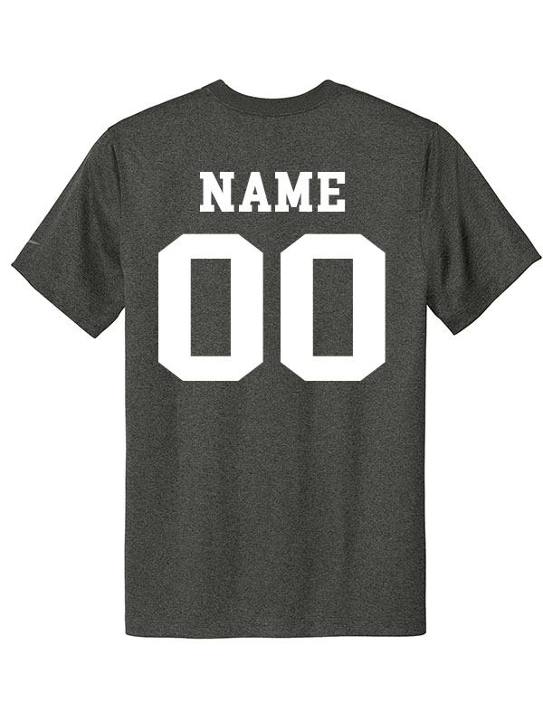 Dark Smoke Heather Hortonville Soccer Basic Nike Tee 2