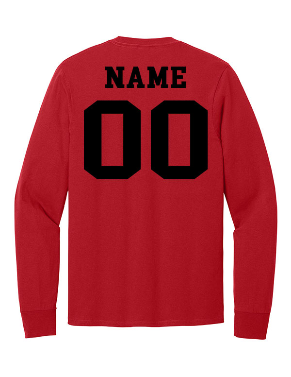 Red Hortonville Soccer Polar Bear Cotton Long Sleeve 2