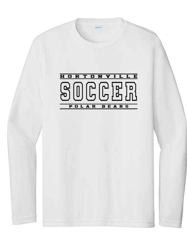 White  Hortonville Soccer Basic Dri-Fit Long Sleeve