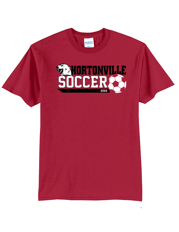 Red Hortonville Soccer Polar Bear Core Blend Tee