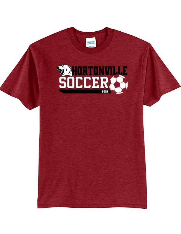 Vintage Red  Hortonville Soccer Polar Bear Core Blend Tee