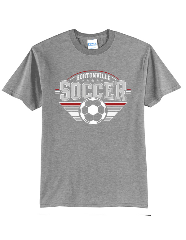 Athletic Heather Hortonville Soccer Championship Core Blend Tee