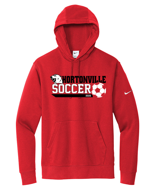 University Red Hortonville Soccer Polar Bear Nike Sweatshirt