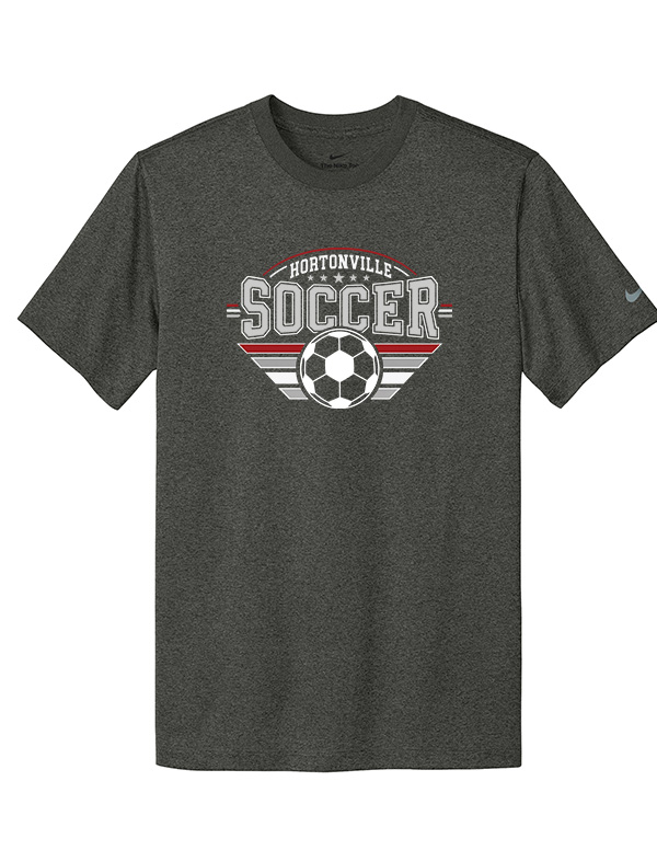 Dark Smoke Heather Hortonville Soccer Championship Nike Tee