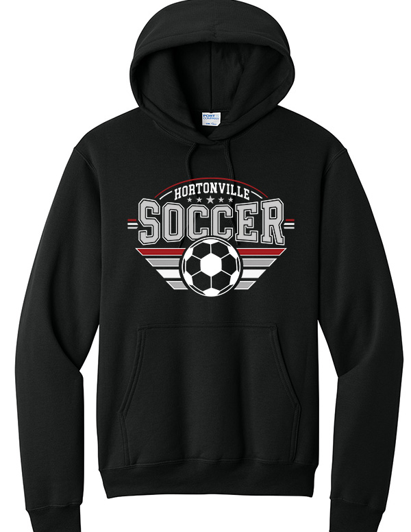 Jet Black Hortonville Soccer Championship Sweatshirt