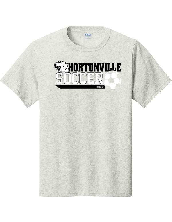 Oatmeal Heather Hortonville Soccer Polar Bear Core Tee