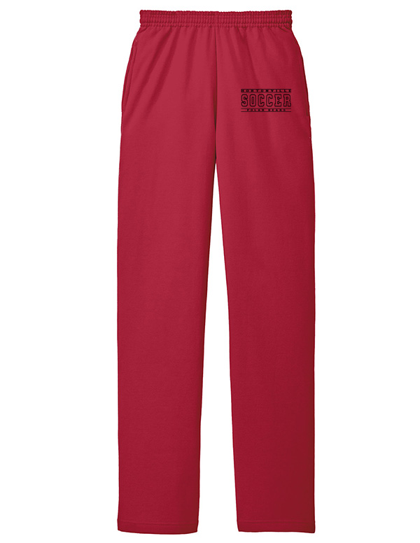Red Hortonville Soccer Basic Fleece Sweatpants