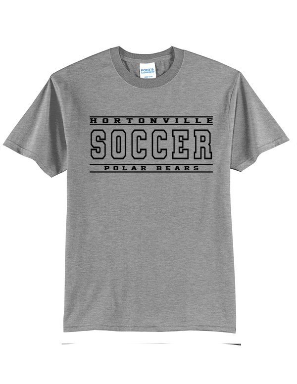 Athletic Heather Hortonville Soccer Basic Core Blend Tee