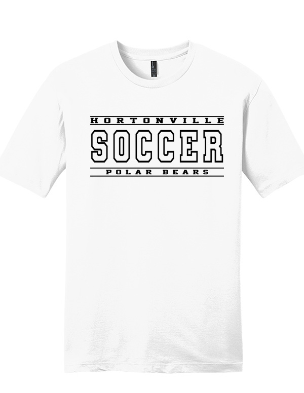 White Hortonville Soccer Basic SoftStyle Tee