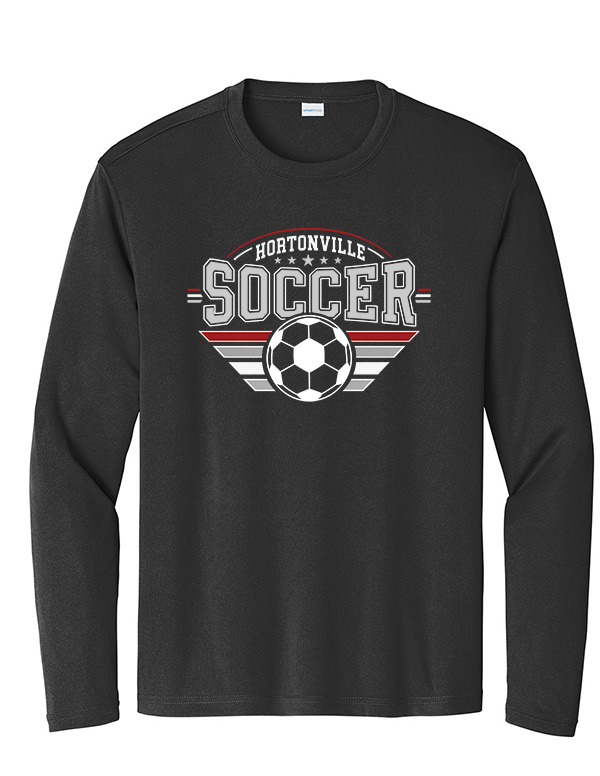Black Hortonville Soccer Championship Dri-Fit Long Sleeve