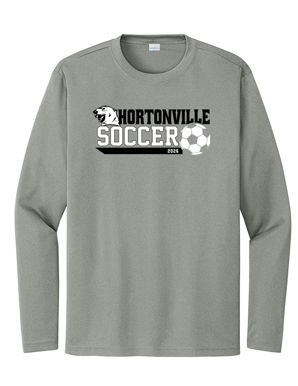 Grey Concrete Heather Hortonville Soccer Polar Bear Dri-Fit Long Sleeve