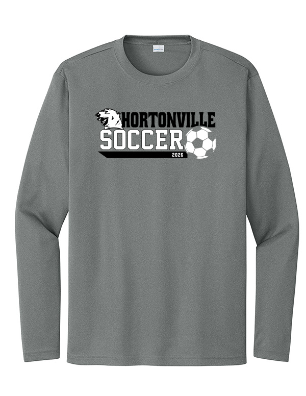 Iron Grey Heather Hortonville Soccer Polar Bear Dri-Fit Long Sleeve