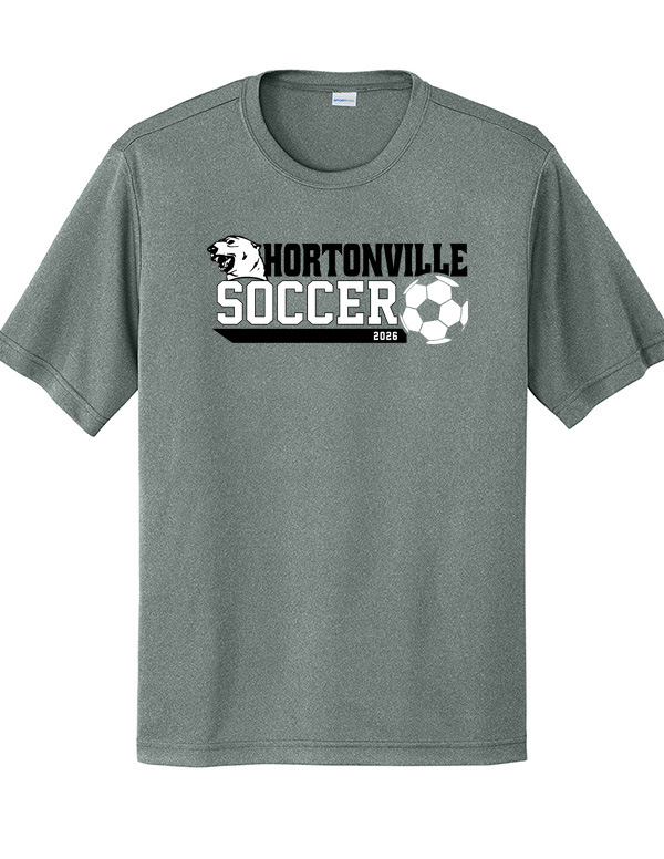 Grey Concrete Heather  Hortonville Soccer Polar Bear Dri-Fit Tee