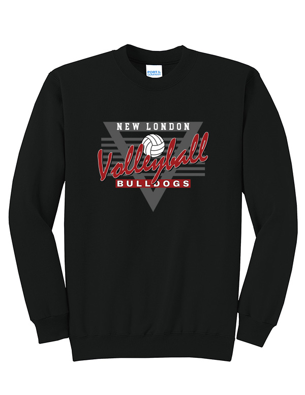 Jet Black  Retro Crewneck