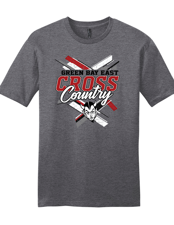 Heathered Charcoal GB East XC SoftStyle Tee