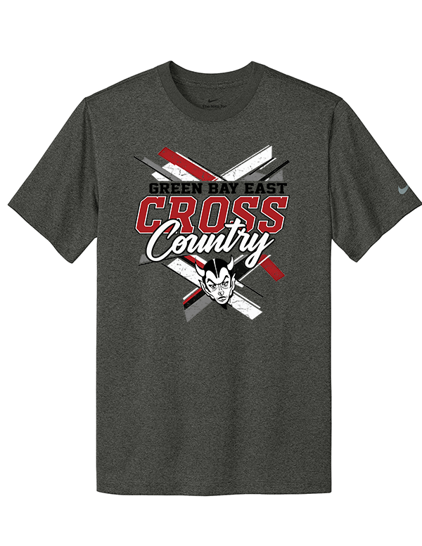 Dark Smoke Heather GB East XC Nike Tee