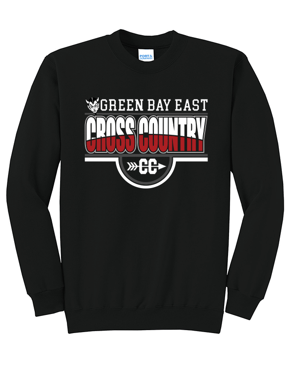 Jet Black  Cross Country Crewneck