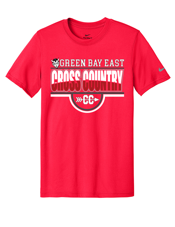 University Red  Cross Country Nike Tee
