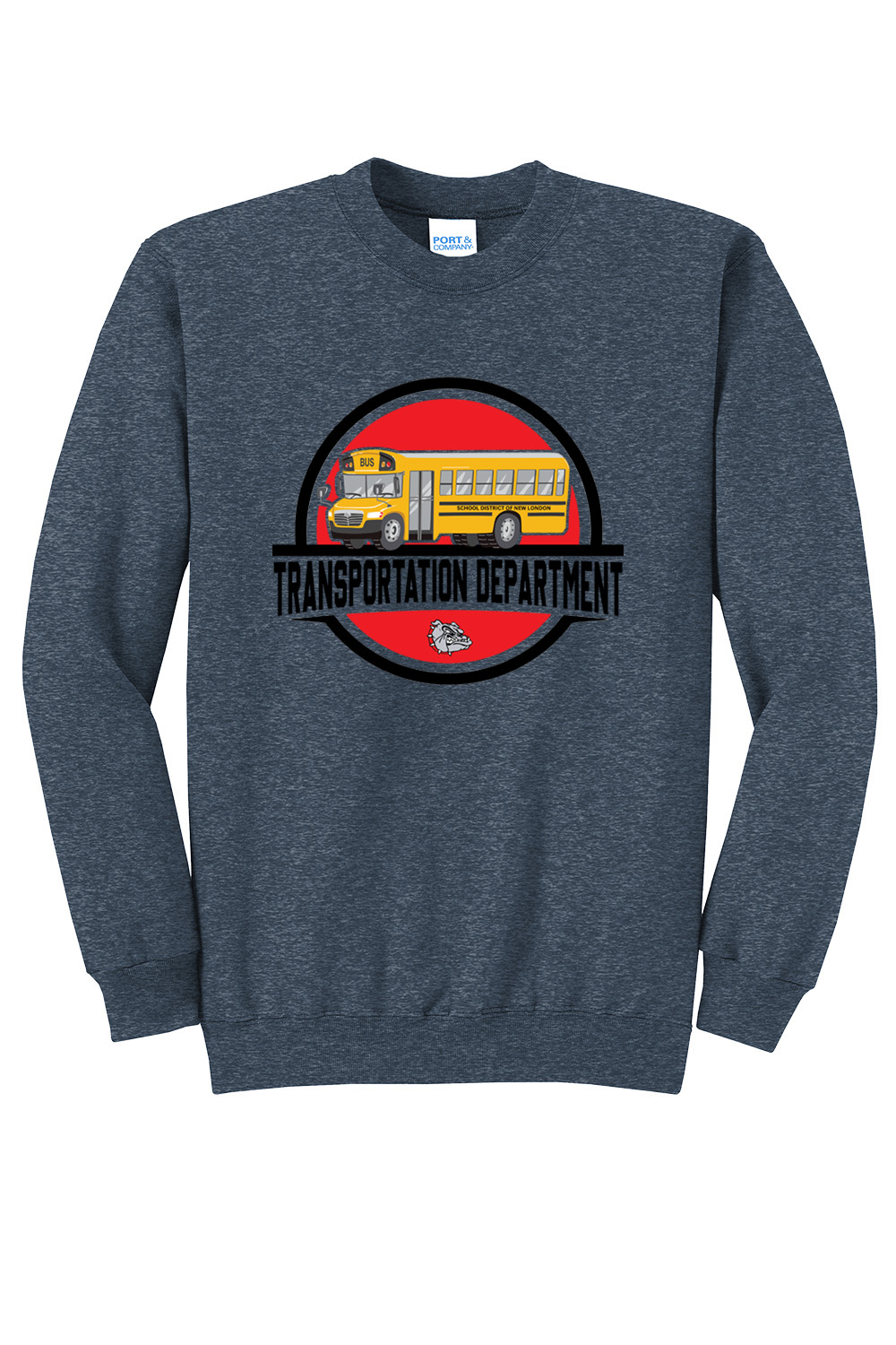 Heather Navy Transportation Crewneck